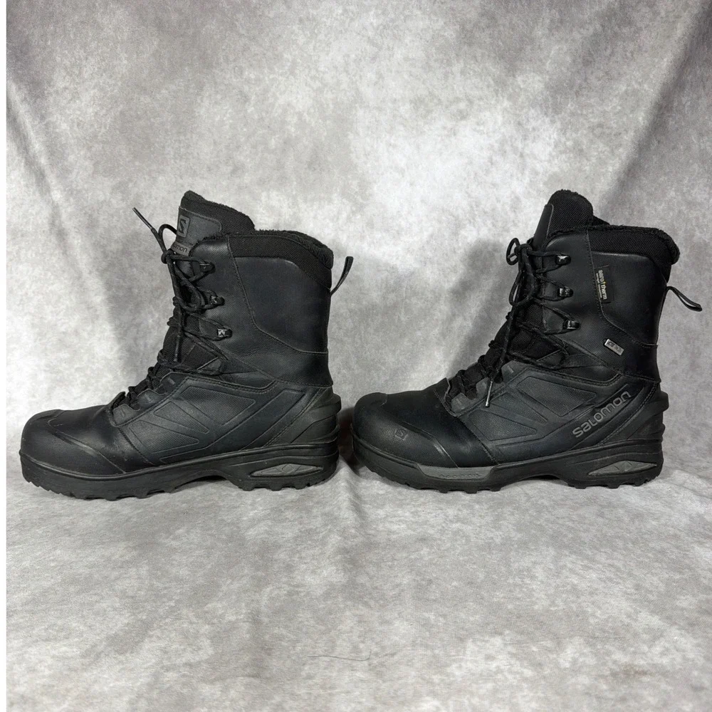Salomon Tundra Forces CSWP Waterproof Winter Boots Mens 12 Blk Aerotherm Snow